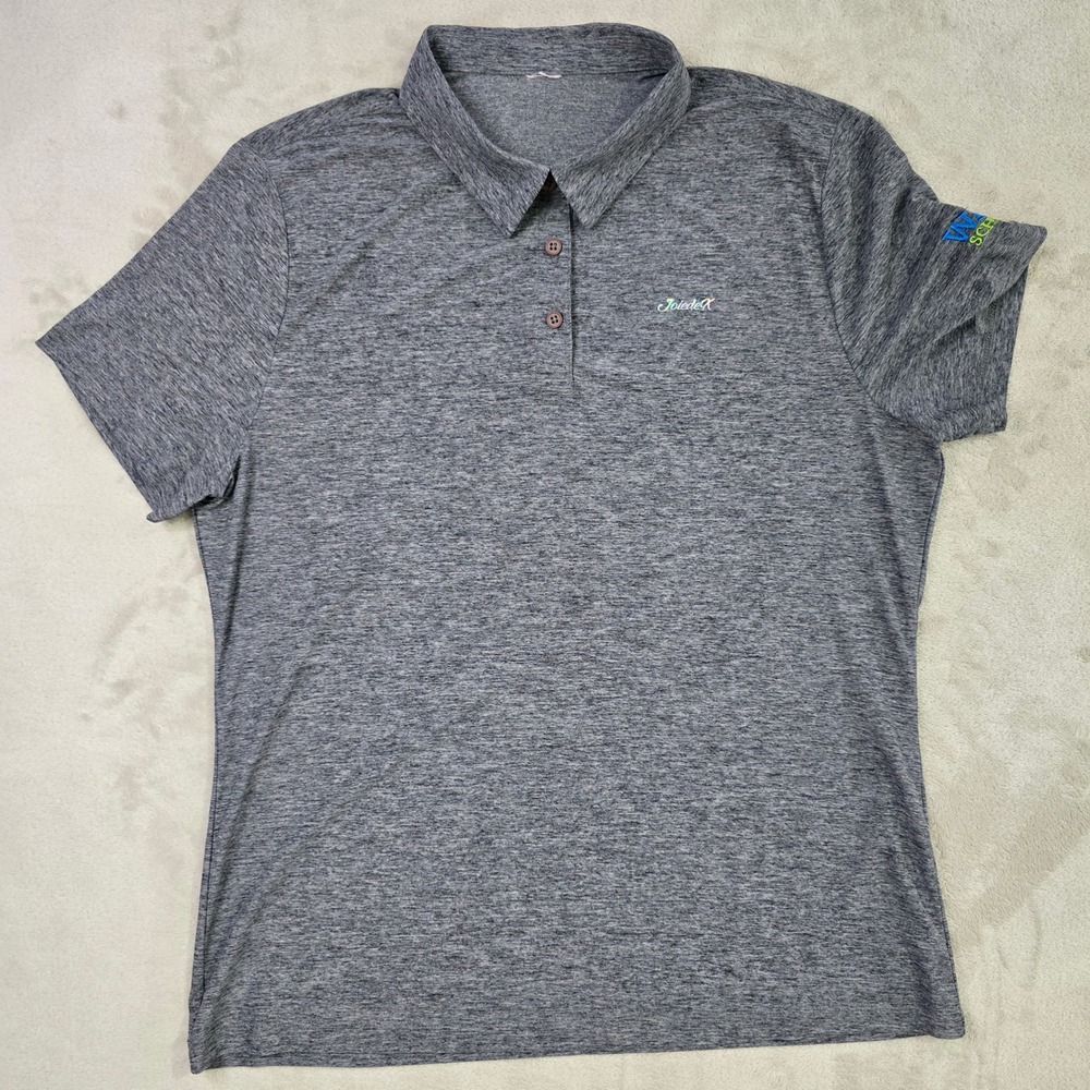 Women's Golf Polo Size XL‎ Gray Heathered Short Sleeve Collared  Shirt Myrtle